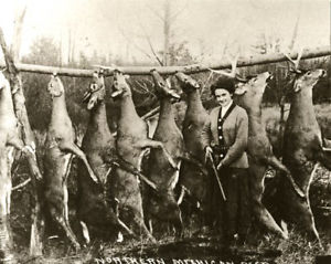 Vintage Deer Pole Picture. Something about girls and guns just works for me, know what I mean?