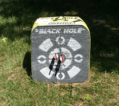 Barnett Vicious Crossbow Review - sighting in at forty yards offhand. 