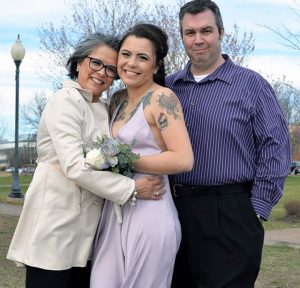 That's me on the right, the Overweight Outdoorsman. Wife on the left, step-daughter in the middle on her wedding day.