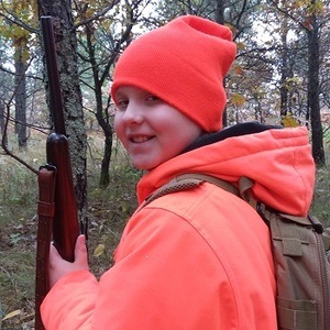 My nephew, Ryan. Wisconsin Youth Hunt Weekend. Age 10, squirrel hunting for the first time.