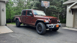 Our new Jeep Gladiator, we've had it on a handful of trips so far.